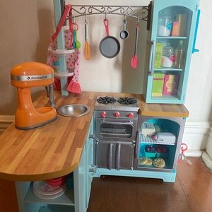 RARE American Girl Doll Vintage Kitchen Set+acces